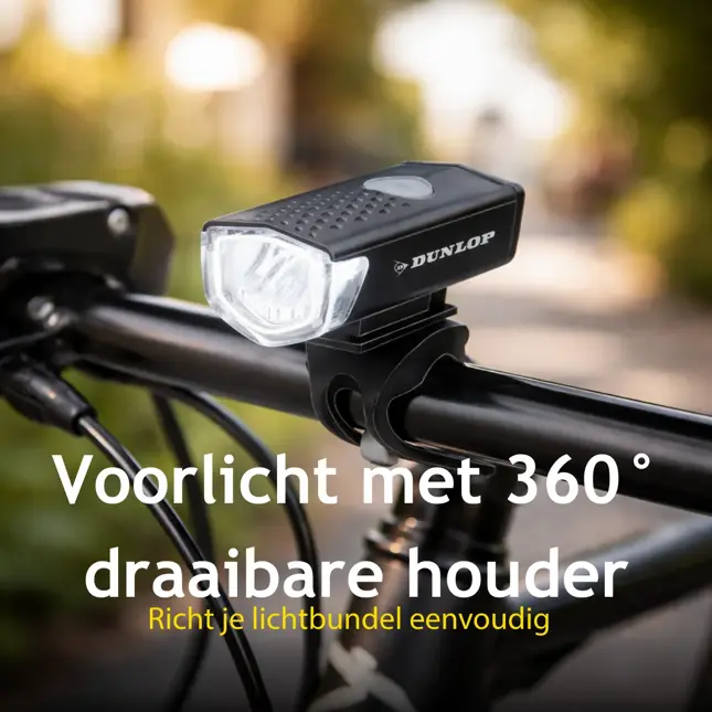 Dunlop Fietslamp Set Oplaadbaar -
