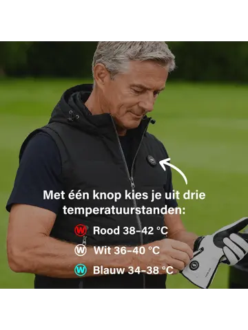 Infrarood Verwarmde Bodywarmer met Capuchon Heren