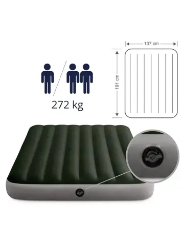 Luchtbed - Intex - 2P - 137x191 cm + Pomp