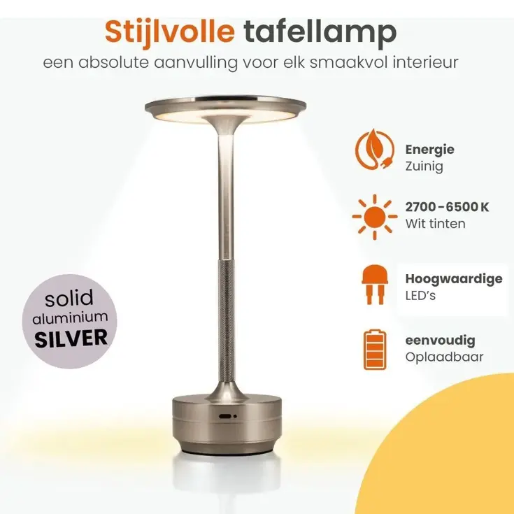 Horizon Tafellamp Oplaadbaar - 27cm - LED