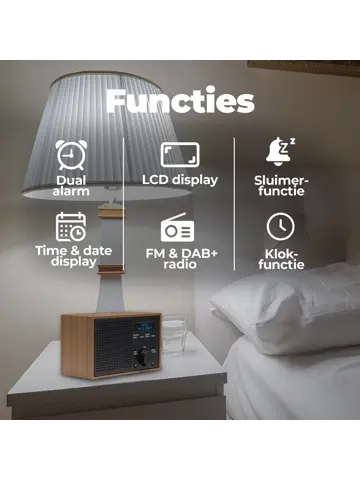 DAB46DG DAB+/FM Radio Wekkerfunctie