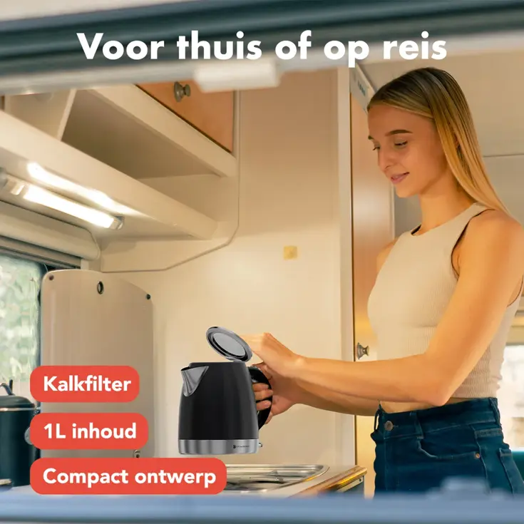 Waterkoker – 1L – Titanium Grijs/RVS