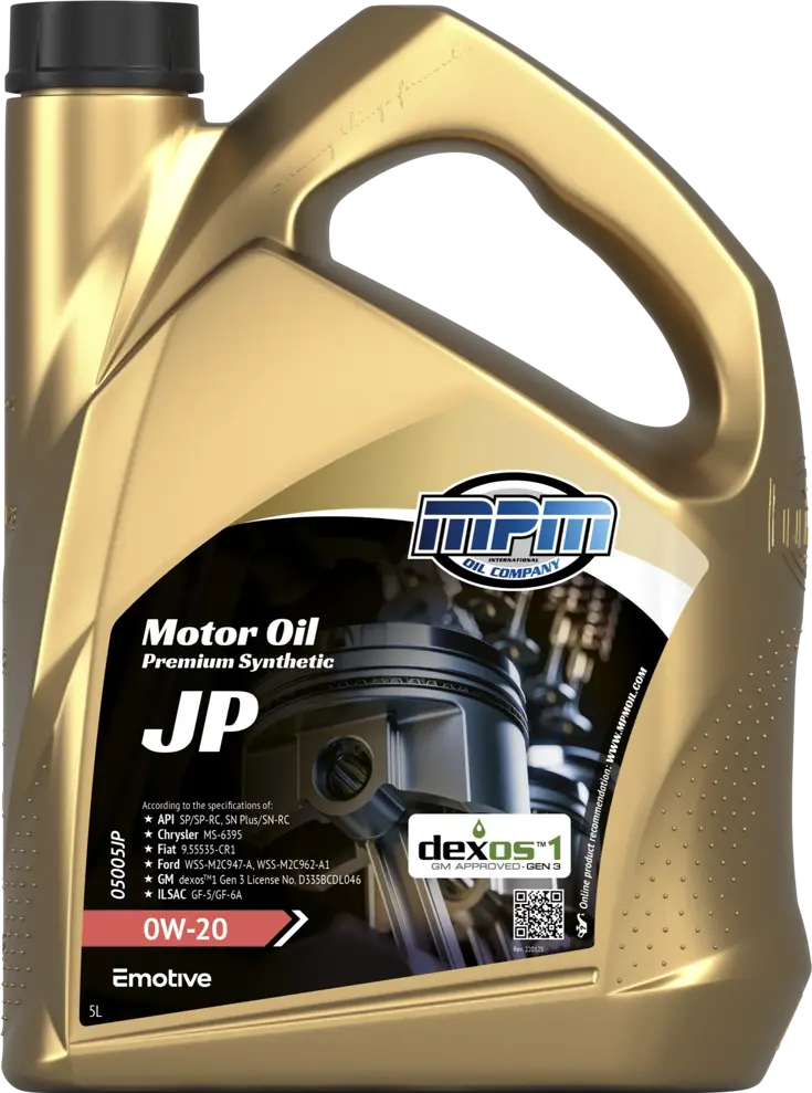motorolie 0w20 jp premium synthetic | 5 liter