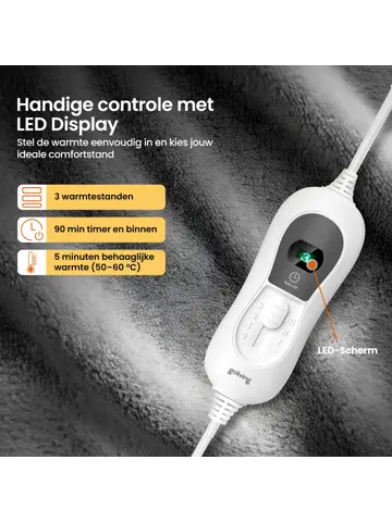 Elektrische Deken Voor Rug en Nek - 90 x 60cm