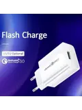 USB-A/USB-C Oplader - 1m - Zwart