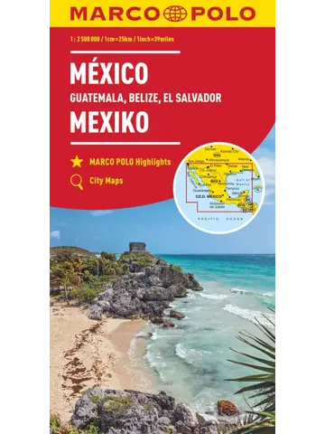 Wegenkaart Mexico - Guatemala