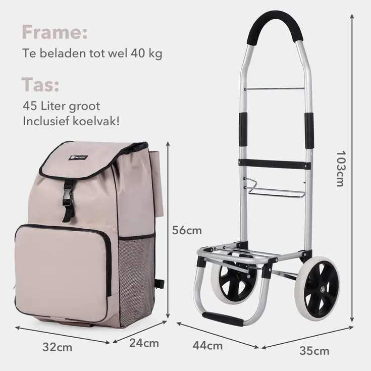 Boodschappentrolley 45L - Koelvak
