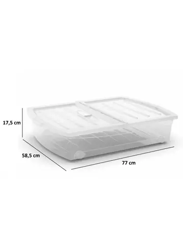 Spinning Opbergbox XL - 56L - transparant