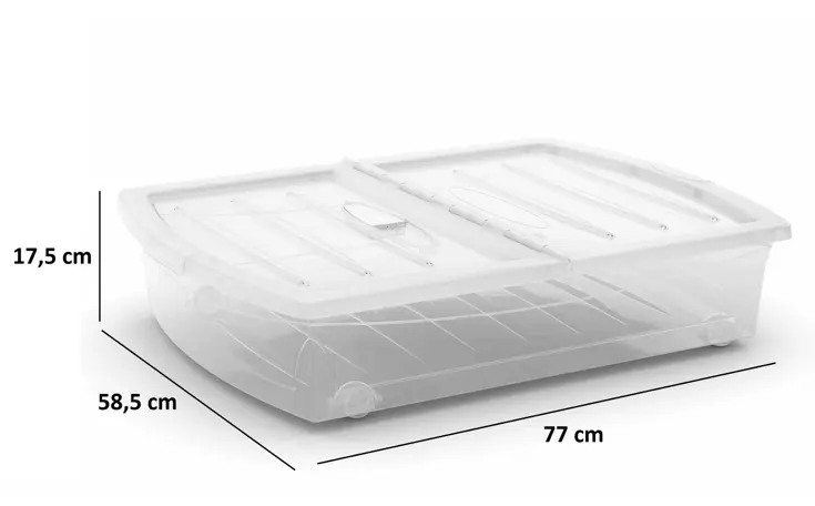 Spinning Opbergbox XL - 56L - transparant