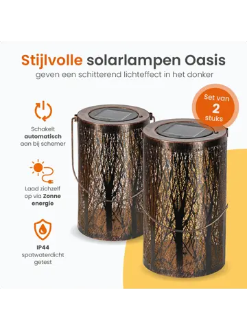 Solar Tafellamp Oasis – 2 Stuks - LED