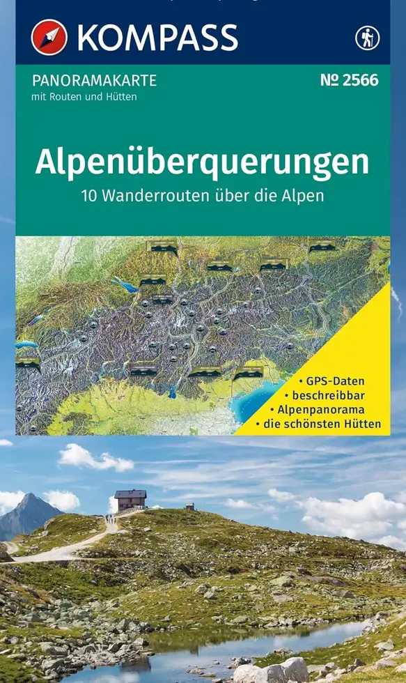 Kaart 2566 Alpenüberquerungen Panorama