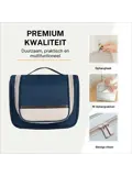 Toilettas met haak – Travel organizer – Blauw