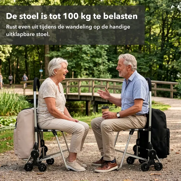 Boodschappentrolley 35L - Trapwielen