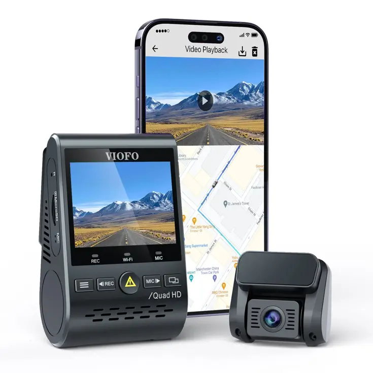 A129 Plus 2CH Duo 2K Wifi GPS dashcam