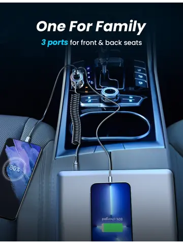 Bedrade Lightning Autolader - Zwart