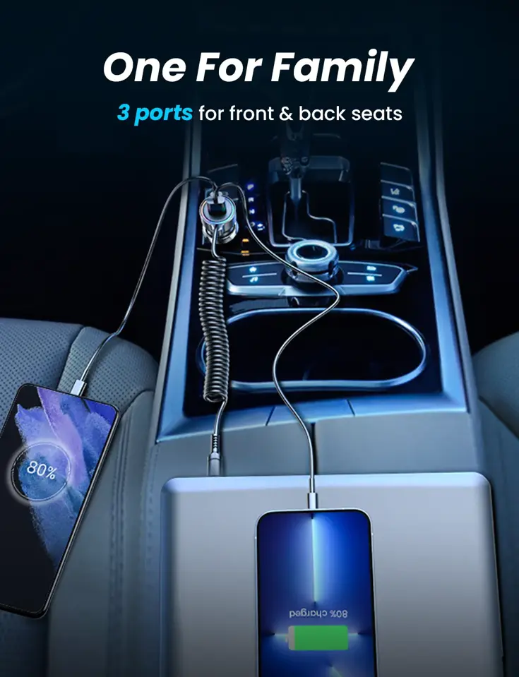 Bedrade Lightning Autolader - Zwart