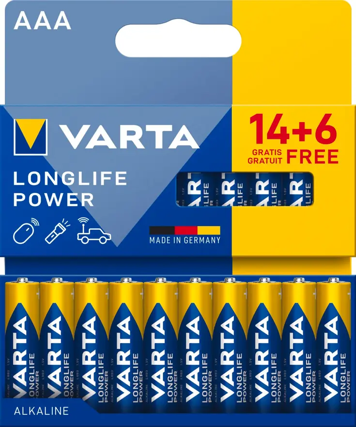 Longlife Power AAA Pack 20 (14+6) - Varta