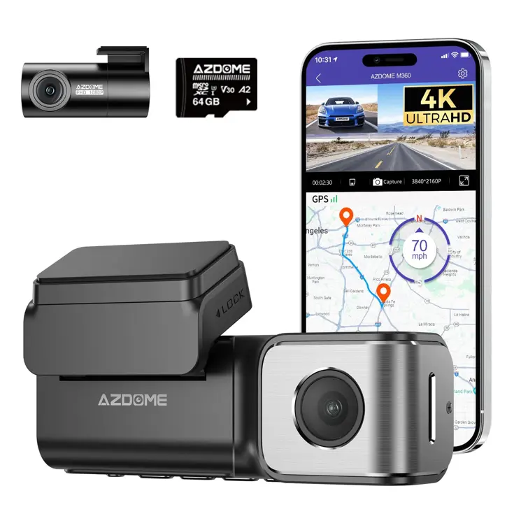 M360 2CH 4K Wifi GPS 64gb dashcam