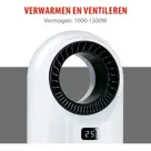 Alpina Bladloze ventilatorkachel 1500 W