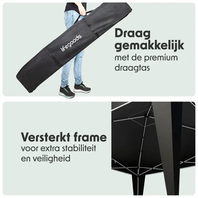 LifeGoods Partytent Plus – 3x3 m