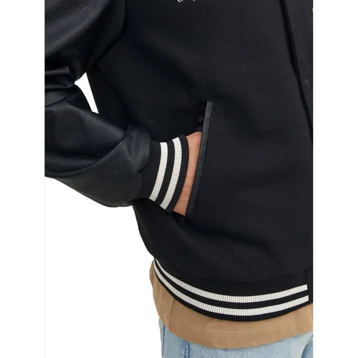 Heren College Wool Blend Bomber