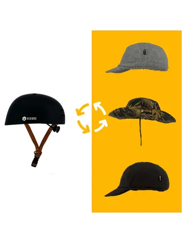 Vizorz SwitchCap fietshelm - Blue sunny classic