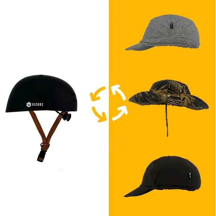 Vizorz SwitchCap fietshelm - Blue sunny classic