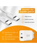 USB-C Kabel 1m met USB-A & USB-C Adapter