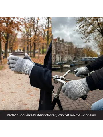 Touchscreen Handschoenen Winter - Grijs