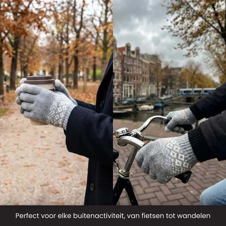 Touchscreen Handschoenen Winter - Grijs