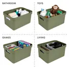 Sigma home - Opbergbox - 13L groen - 6-delig