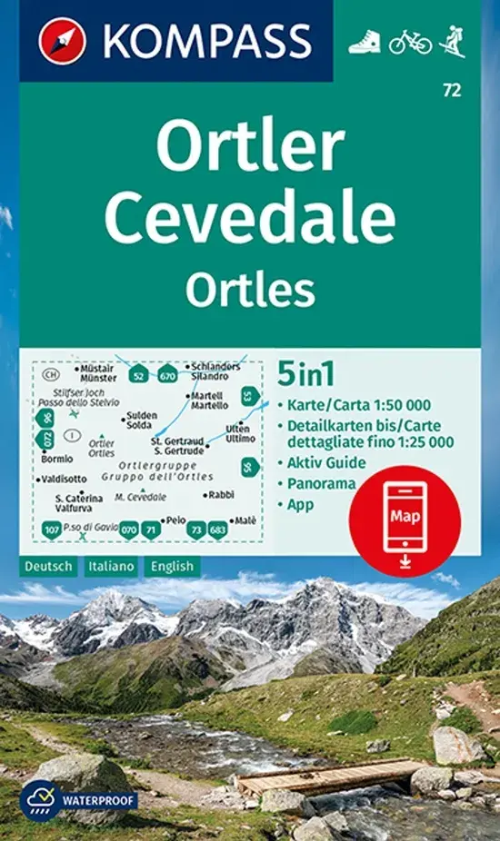 Wandelkaart WK72 Ortler - Cevedale