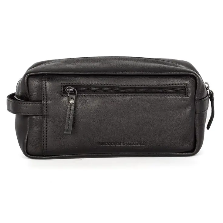 Pecos - Leren toilettas - 4 insteekvakken