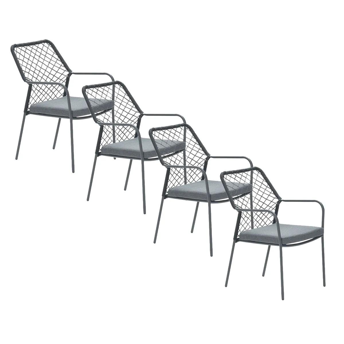 Garden Impressions Ross 4 st Tuinstoel   Zwart main product image