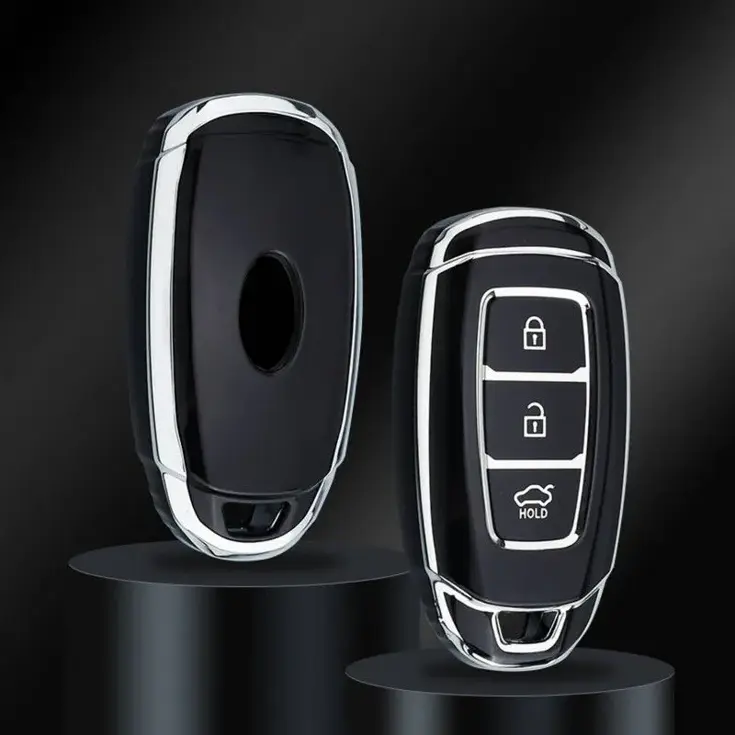 TPU Sleutelhoesje voor Hyundai zwart D3