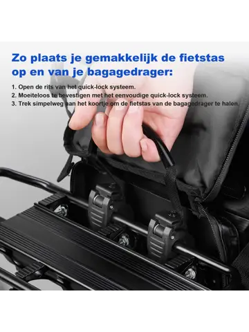 Brisby 40-52L 3-in-1 rolltop fietstassen