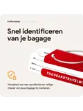 Aluminium kofferlabels – 4 stuks – Rood