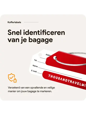 Aluminium kofferlabels – 4 stuks – Rood