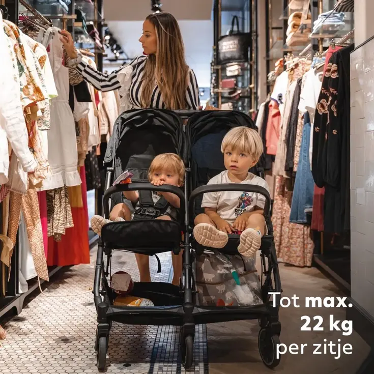 Luxe Rolo X2 Dubbele Buggy - Inklapbaar