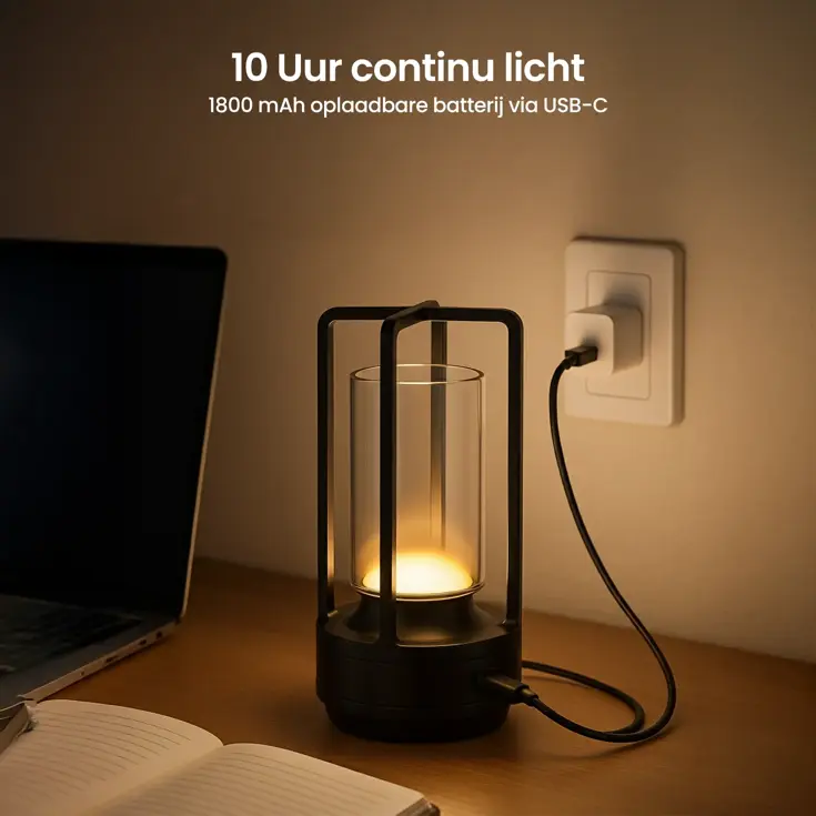 Lumina Tafellamp Oplaadbaar - 17.5cm - LED