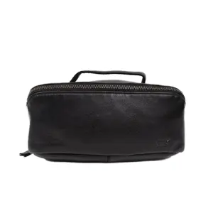 Simone - Leren toilettas - 3 vakken