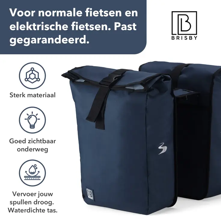 Fietstas Rolltop - Dubbel - Waterdicht