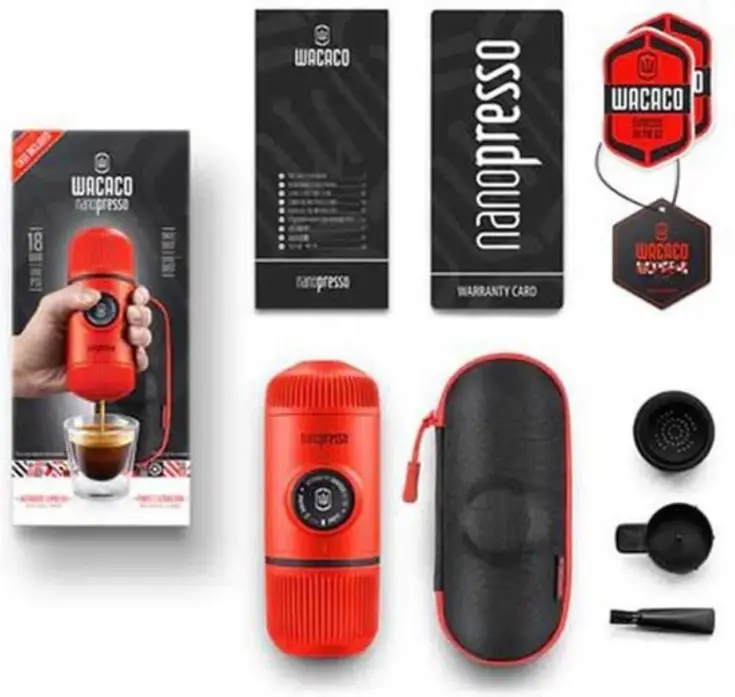 Nanopresso Lava Red-portable espresso machine