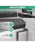 Avalo Prullenbak 3x20L - RVS
