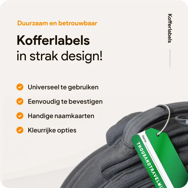 Aluminium Bagagelabel – 2 stuks – Groen