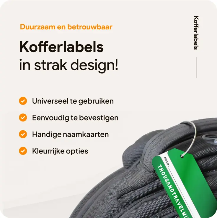 Aluminium Bagagelabel – 2 stuks – Groen