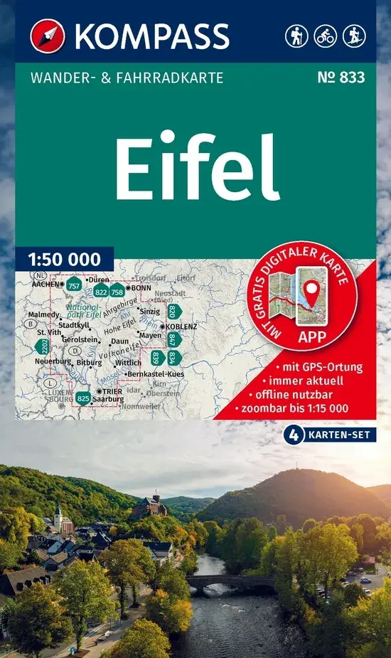 Wandelkaart WK833 Eifel