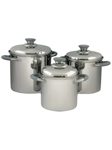 Eurotrail Pannenset Glasgow RVS 3-Delig