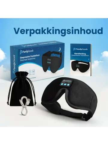 Slaapmasker Bluetooth - Zwart - PurelyGoods