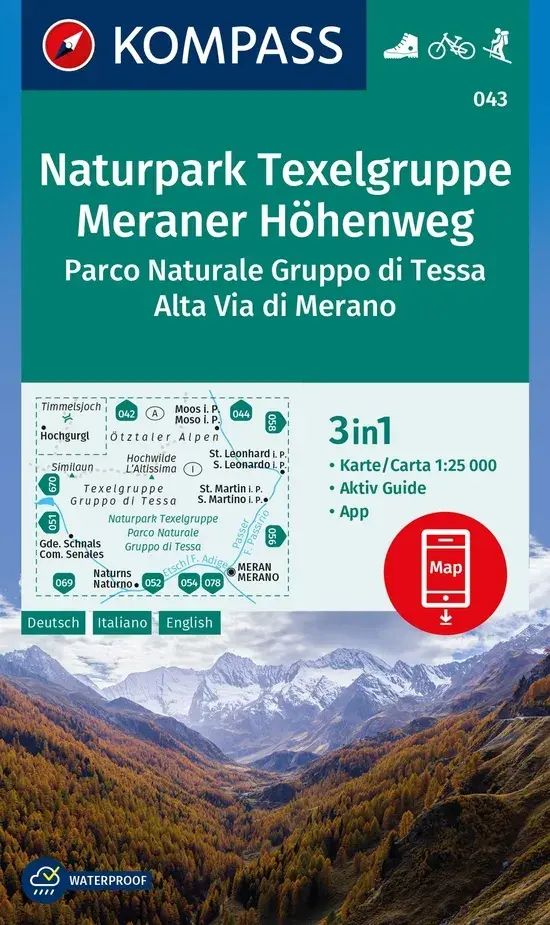 Kompass Wandelkaart WK043 NP Texelgruppe